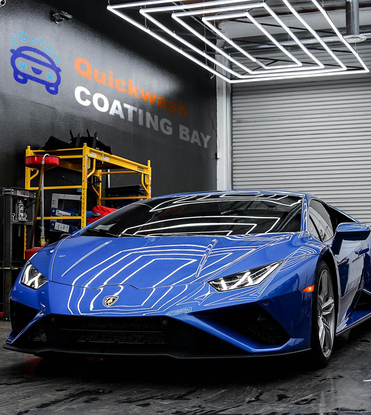 Ceramic coating services at Quickwash headquarters.